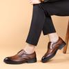 Fashion Brogue hollowed out design leather shoes for men Classic British style  Breathable Formal Dress Shoes Male Office Wedding shoes
