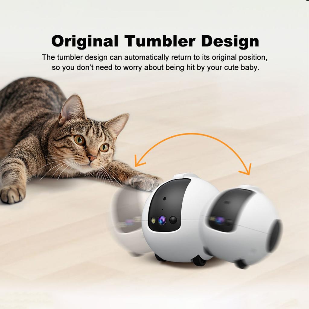 Smart Guardian Robot, 4MP HD Mobile Pet Camera, Home Security Pet Companion with Night Vision, 2 Way Audio, PIR Human