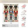 Nutcracker Design Flannel Fleece Throw Blanket - Vintage Style Soft Warm Cozy Blanket for Home, Couch, Bed, Seasonal Decor