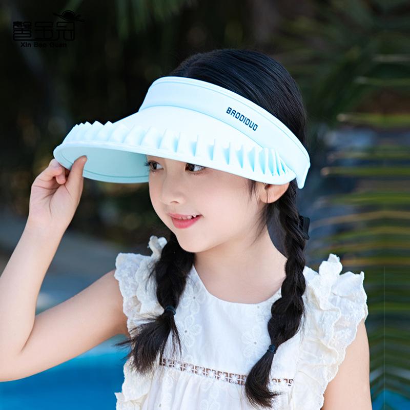 8471 Summer Parent-child Lace Eaves Empty Top Hat UV Protection Hat Women's Outdoor Leisure Sun Protection Hat