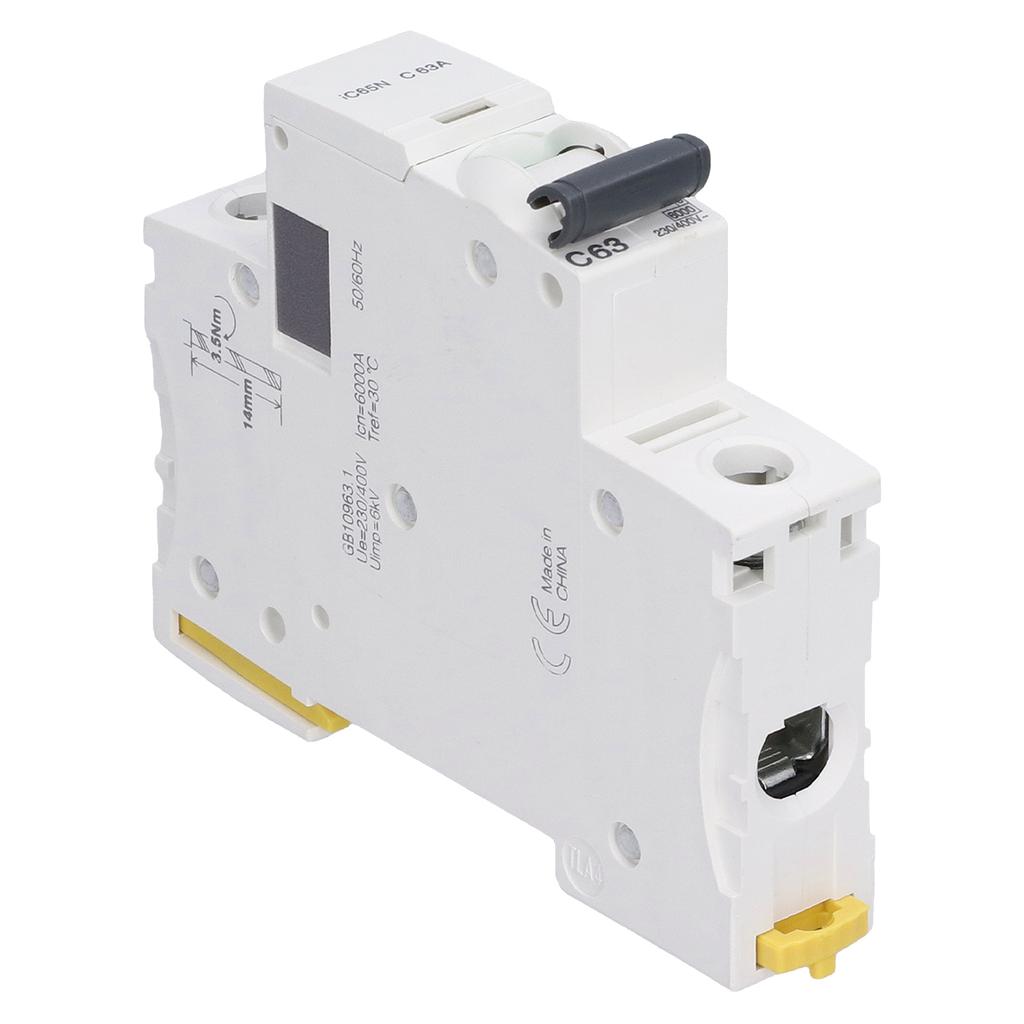 Miniature Circuit Breaker Low Voltage 63A 230V/400V DIN Rail Mount for Power Distribution