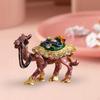 Camel Figurine Enameled Jewelry Box Case Multipurpose Alloy Art Decor Trinket Treasure