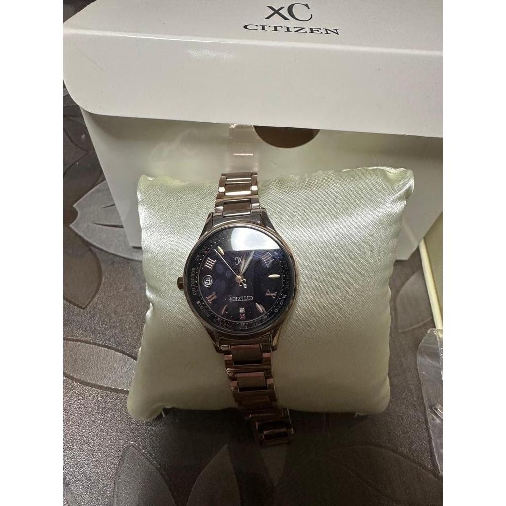 Used CITIZEN XC automatic watch black stainless steel with accessories
