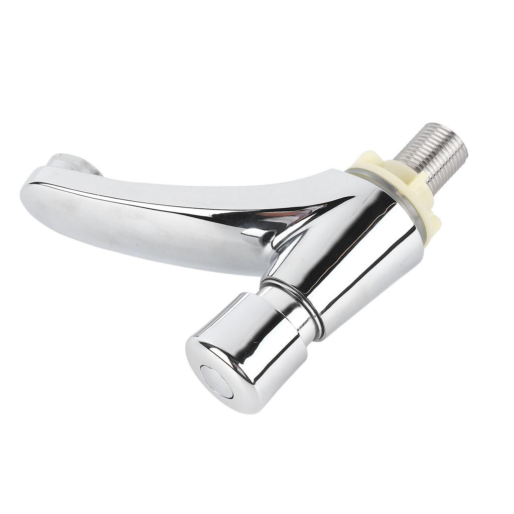 Time Delay Basin Sink Faucet Copper Alloy Push Switch Water Saving Tap for Home Kitchen Bathroom