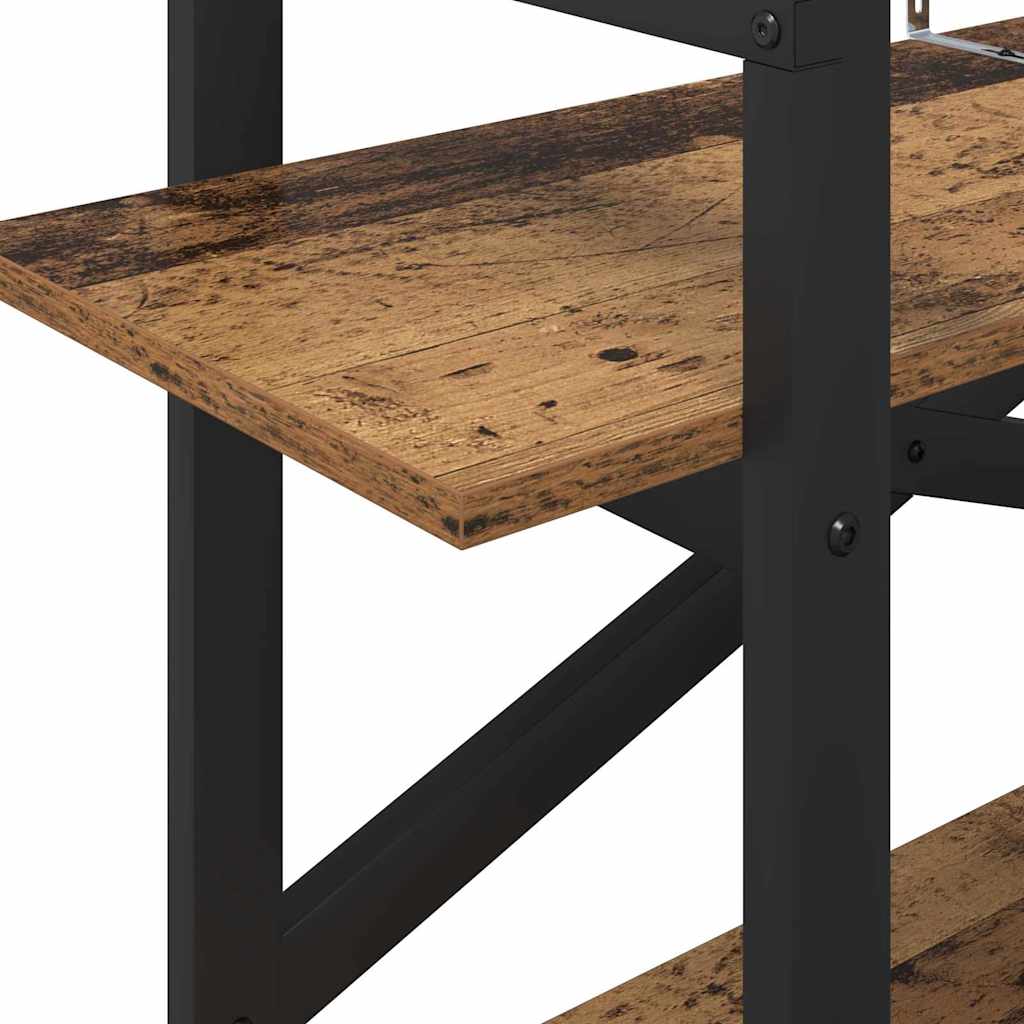 Vintage Wood Bookshelf 100 x 33.5 x 64 cm Particleboard