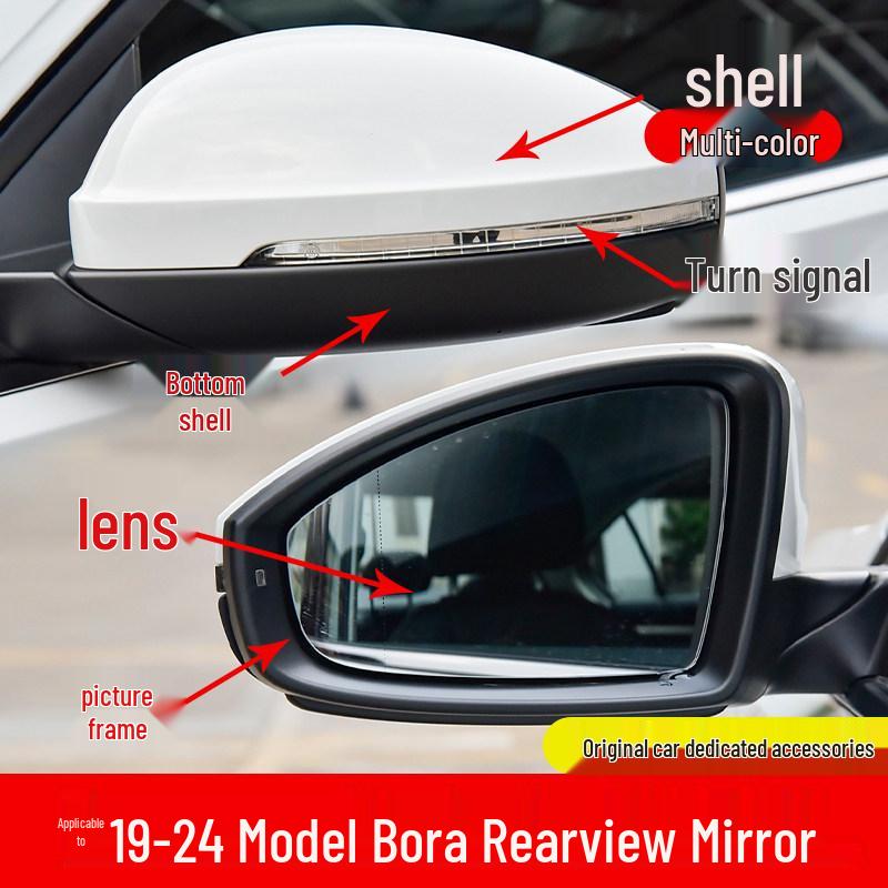 Lente Specchietto Retrovisore con Indicatore di Direzione Riflettente per Volkswagen Bora 19-25