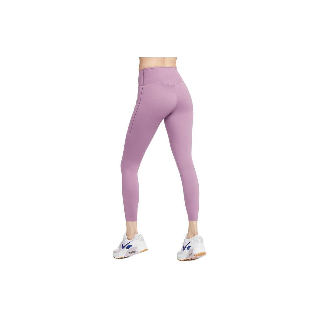 Nike Seria Go Unleashed Leggings Sport Strâmți cu Buzunar, Rezistenți, Uscare Rapidă, Talie Medie, Lungime 9/10, Culoare Violet Praf DQ5695-536