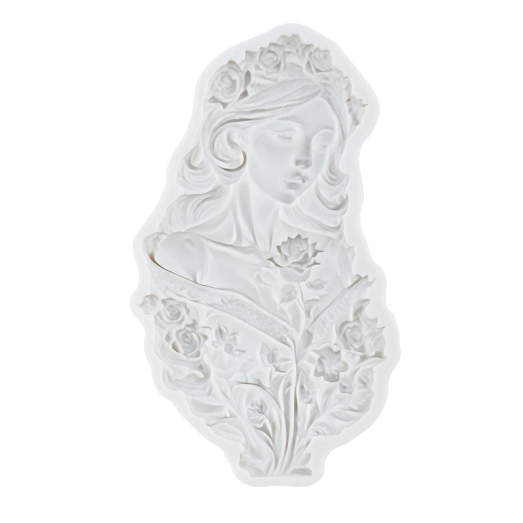 Goddess Silicone Molds Flower Lady Fondant Mold Cake Decorating Tools Cupcake Topper Chocolate Candy Craft Gum Paste Polymer Clay
