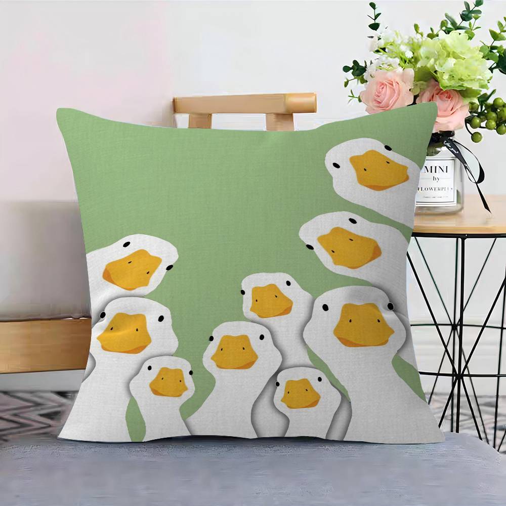 Cartoon Funny Duck Pillow Cover For Bedroom Room And Living Room Sofa Decorative Cushion Cover