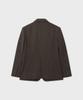 WORK ON BODY OFF Lane Semi-Overfit Check Wool Blazer [Dark Brown]