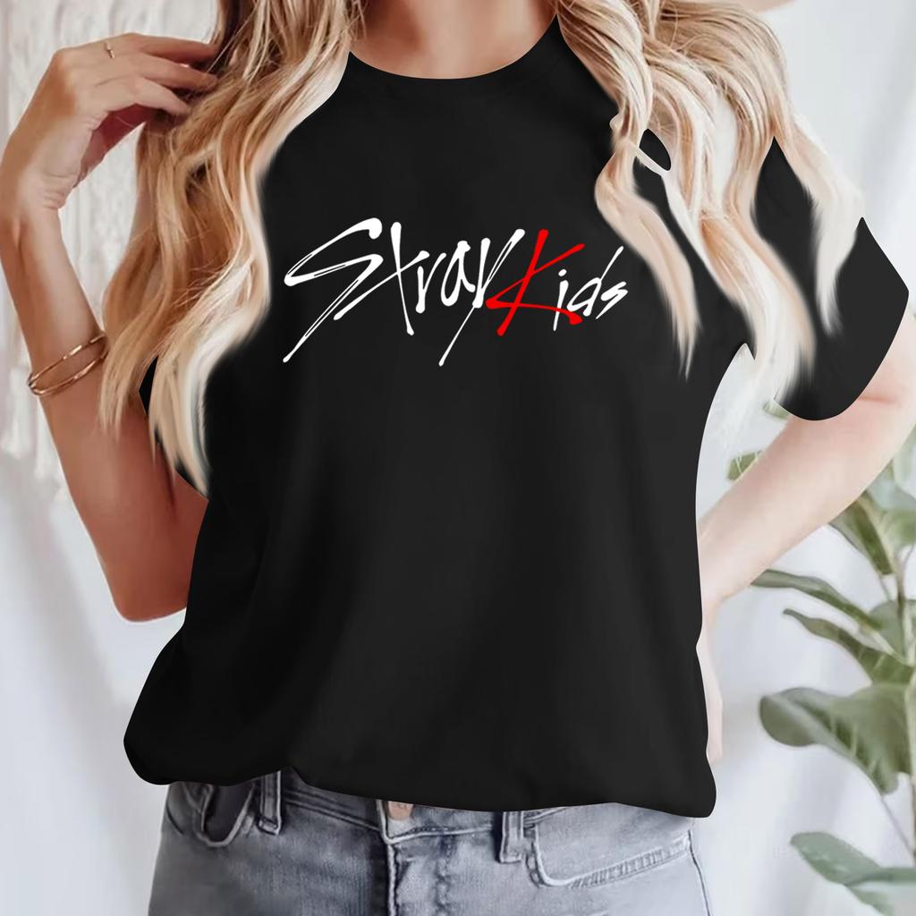 Lässiges bedrucktes T-Shirt für Damen, Rundhalsausschnitt, Pullover, kurzärmelig