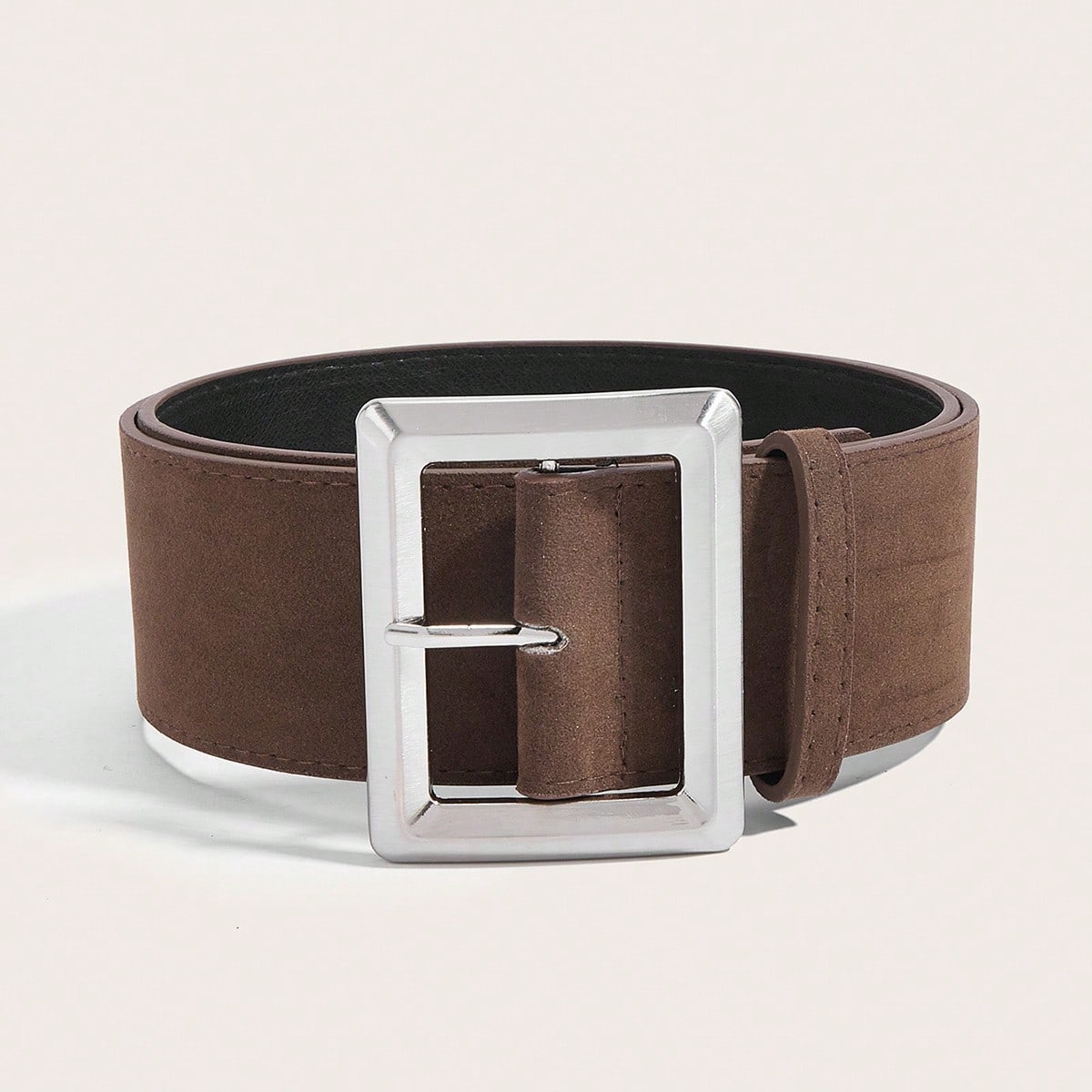 Ceinture Version Large Rétro Femmes Taille Assortie Jupe Ceinture Tempérament Accessoires coffee multicolore