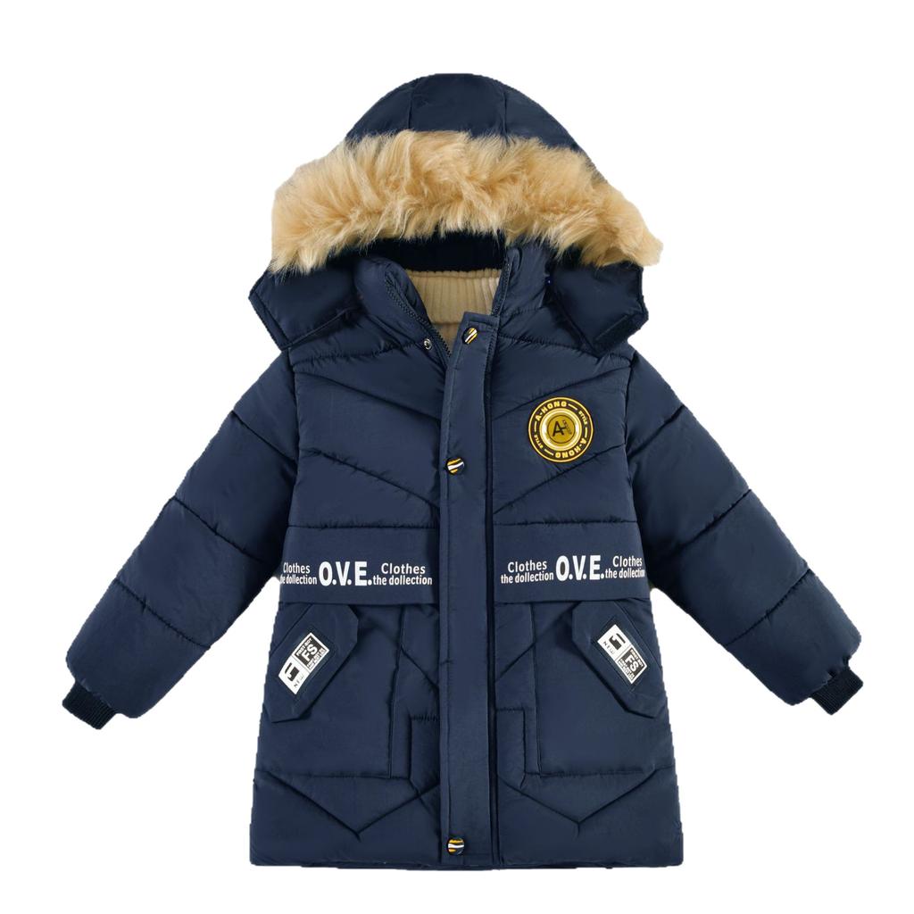 Thick and Fashionable Cotton-padded Clothes for Children, Winter Boys' Casual and Warm Cotton-padded Jacket