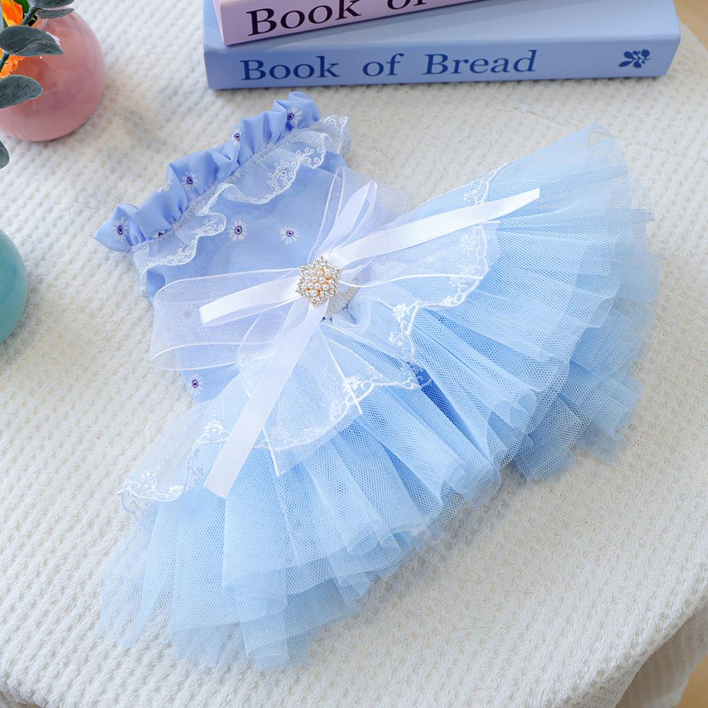 Pet Circle Small and Medium Dog Clothes Pet Supplies Pet Dog Clothes New Waltz Veil Skirt