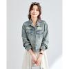 TERRE BLEUE Women's Beaded Denim Jacket