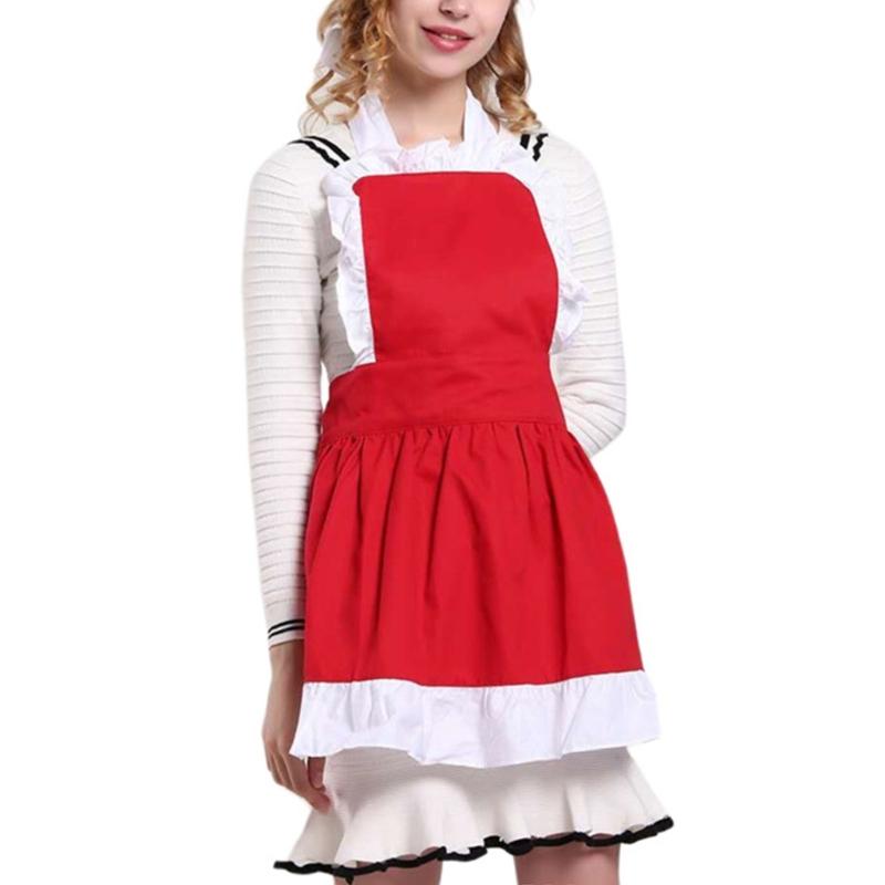 Women Kitchen Aprons Waitress Apron Retro Apron Cooking Aprons Ruffle Apron Maid Apron for Cooking Coffee Shop