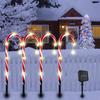 Candy Cane Solar LED Christmas Garden Lights - Plug-Free Outdoor Decor