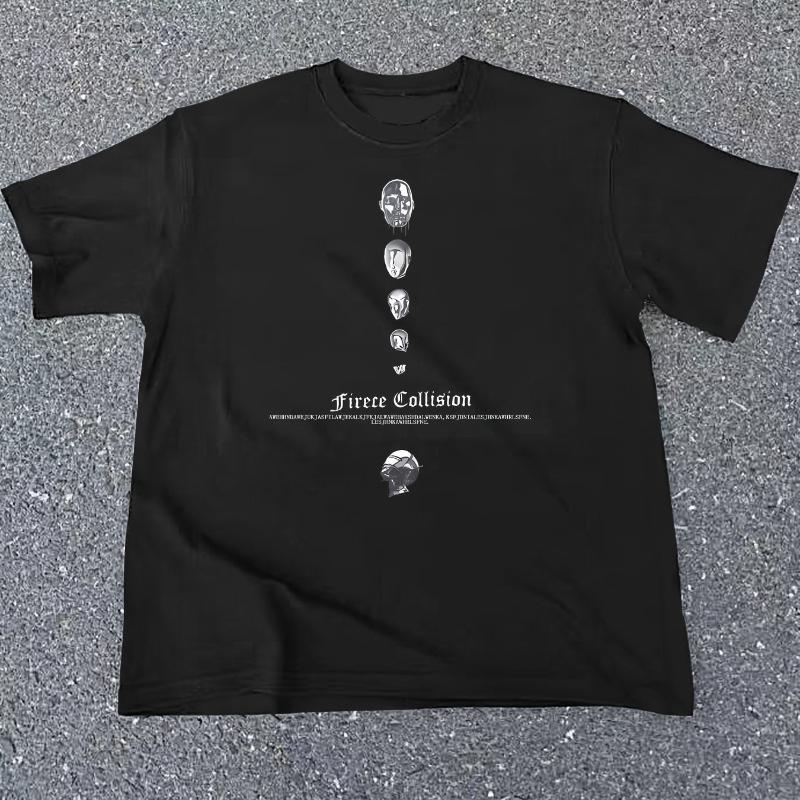 

Irregular Paneled T-shirt - Fashion Street Designer Style XXL сірий