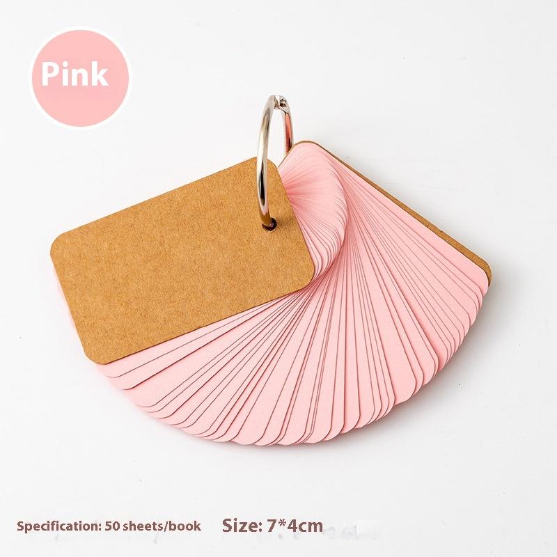 50/100Pcs Colored Blank Kraft Paper Cards Craft Cards Paper Business Message Cards Flash Card Blank For Learning Study Diy Memor