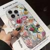 Pomegranate Bead Phone Case For Iphone 16 15 14 13 12 11 Pro Max E Plus Silver Laser Satin Aurora Gradient