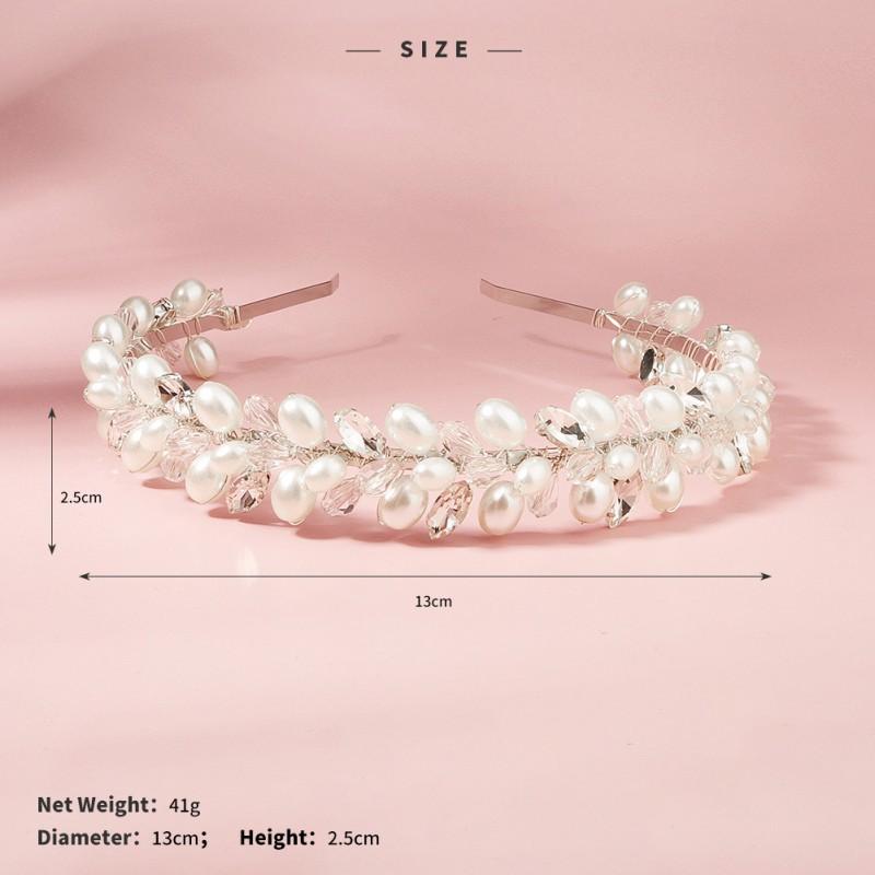 Korean Super Fairy Handmade Bridal Crown Headband Wedding Dinner Styling Accessories Crystal Pearl