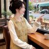 Elegant Retro Chinese Style Plus Size Vest for Middle-Aged and Elderly Women - Warm, Comfortable, Versatile Spring and Autumn Wear
