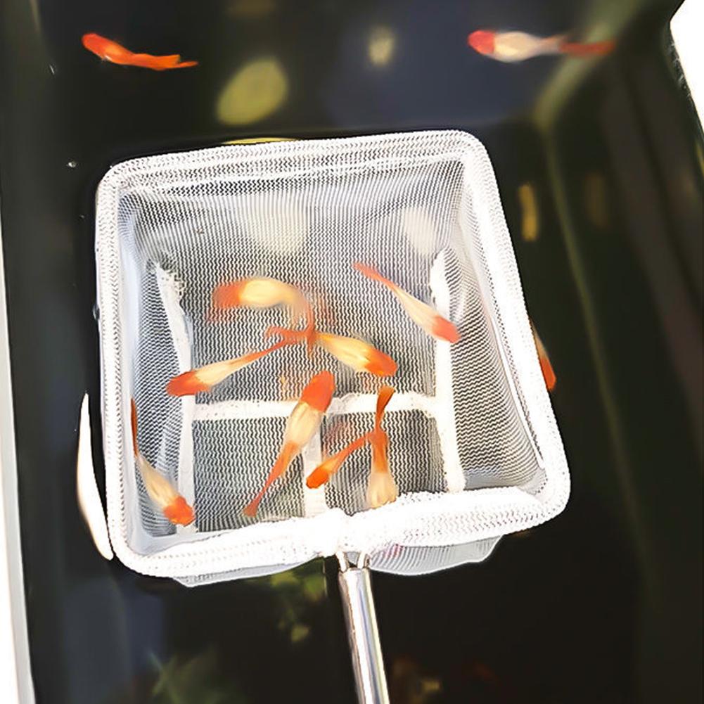 3D Aquarium Fish Net Extendable Handle Soft Mesh Safe for Catching Fish Shrimp Aquarium Accessories