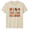 Tis The Season Unisexs TShirt Groovy Pumpkin Spice Fall Season