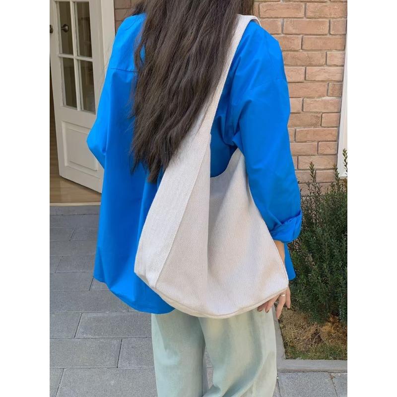 

Lazy style casual tote bag, new large-capacity fashionable versatile shoulder bag niche design underarm bag women білий