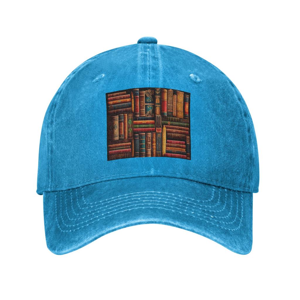 Education Library Book Denim Cap Casual Baseball Caps Adjustable Hat Summer Unisex Baseball Hats