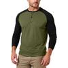 Men's Casual Solid Color Buckle Quick Dry Shoulder  Long Sleeved