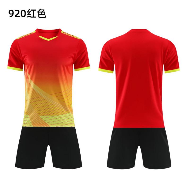 Football Jersey Sports Suit Printed Table Tennis Jersey Men'S Adult Game Training Jersey Children'S Short-Sleeved Jersey Set