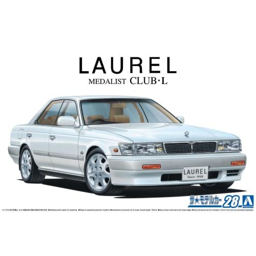 Aoshima Bunka Kyozai (AOSHIMA) 1/24 The Model Car Series No. 28 Nissan HC33 Laurel Medalist CLUB L 1991 Plastic Model