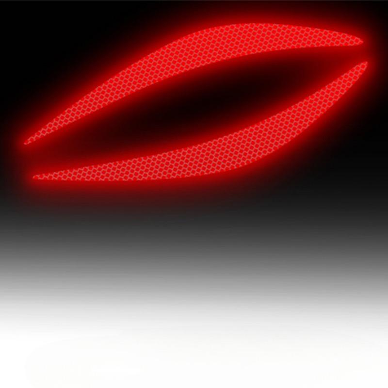 2Pcs/Set Reflective Car Headlight Stickers - Creative Personality Scratch Cover Stickers for Vehicle Hood Decoration