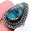 Labradorite Gemstone Handmade 925 Sterling Silver Jewelry Ring Size 9