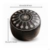 Storage Ottoman Embroidery Round Footstool