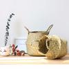 Foldable Rattan Hanging Flower Pot Planter Laundry Storage Basket Xmas Decor