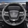 Suitable for Toyota Carbon Fiber Texture Steering Wheel Cover with Segmented Quick-Release Design, Durable, for Rav4, Hilux