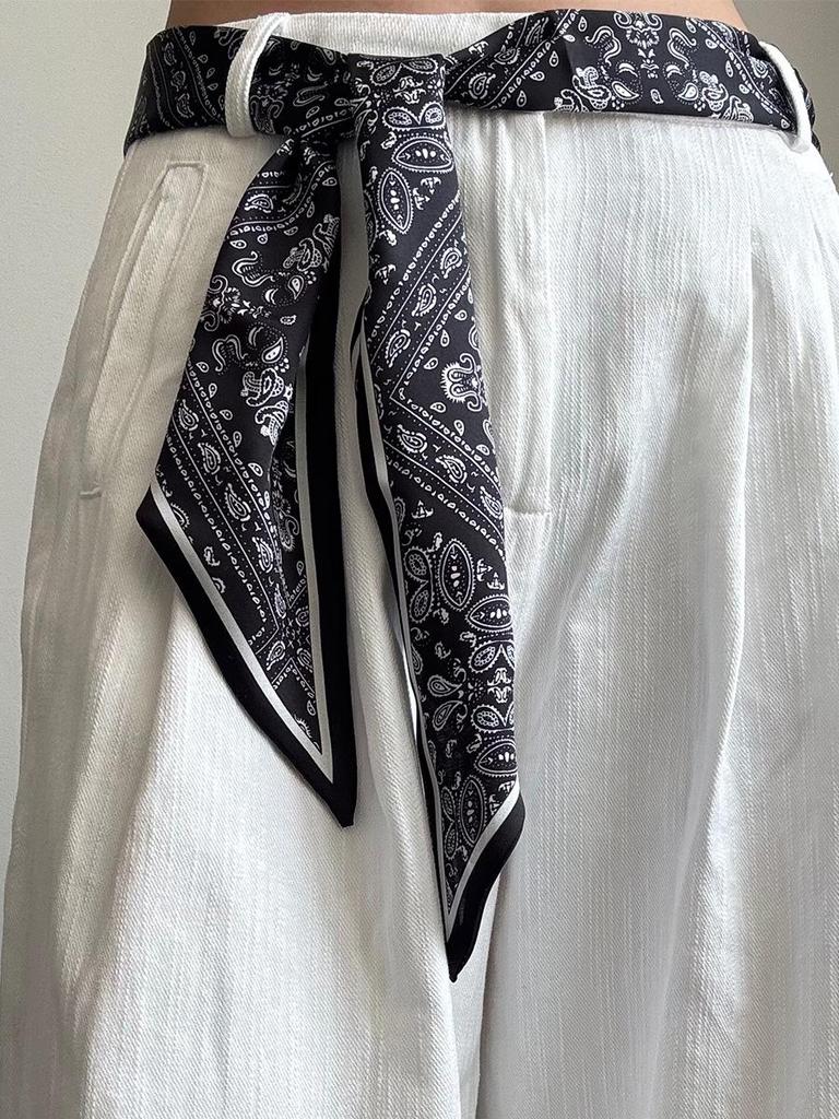 Women's Cashew Long Scarf Belt: 2025 New Style Waist & Tie-Neck Accessory for Jeans