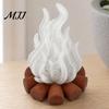 Office Desk Art Pieces 3D Printed Glow in The Dark Campfire Ornament, Centerpiece, Firewood Lamp, Collectible Miniature Sculptures Creative