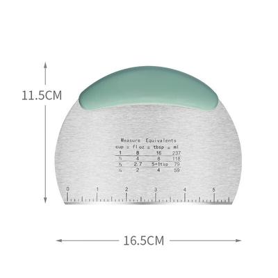 Stainless Steel Dough Scraper Set with Scale