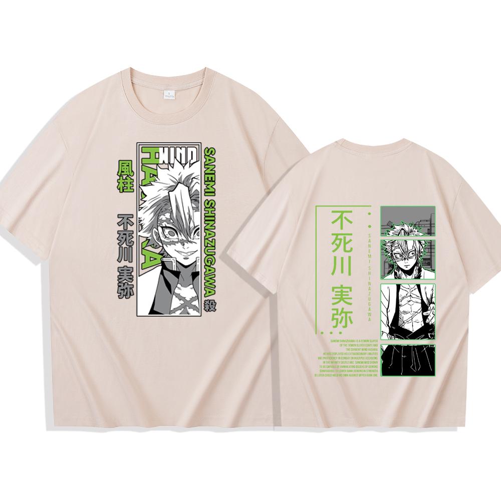 2025 Anime Demon Slayer Shinazugawa Sanemi Tricouri Unisex Femei Vară Casual Gât O Mânecă Scurtă Tricouri Unisex