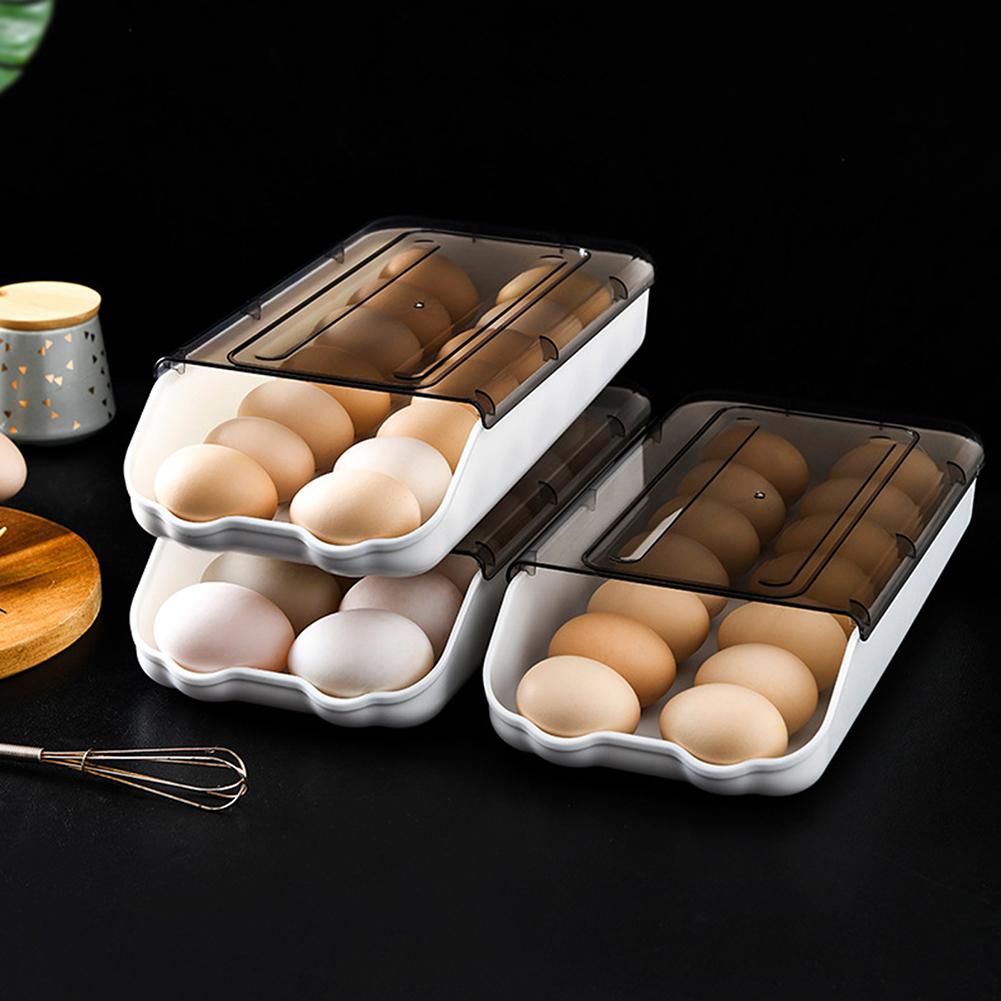Egg Holder Anti-slip Eggs Container Household Kitchen Accessories (Grey)