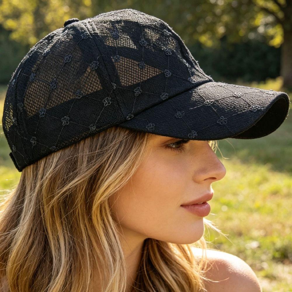 Adjustable Summer Baseball Cap Hollow Floral Women's Hat Spring Summer Autumn
