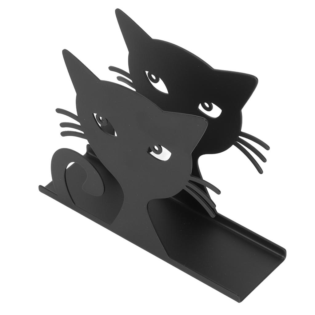 2pcs Metal Napkin Holder Innovative Hollow Out Cat Shape Paper Napkin Holder for Kitchen Hotel Resta