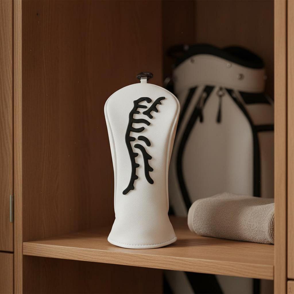Golf Head Cover Shielded Club Scratch Protection White No 1