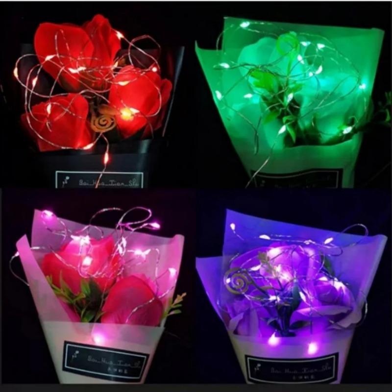 With battery LED String Lights Copper Silver Wire Garland Light  Fairy Lights Party Decoration For Christmas Wedding 1/2/3METER