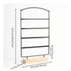 Earring Display Stand 4Tier Holder Tabletop Jewelry Rack with Wood Base for Women,