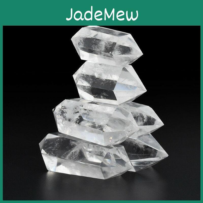 Fascinating Natural Clear Point Quartz White Crystal Raw Stone Terminated Wand Specimen For Unique Home Decor And Wellness