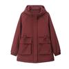New Women's Mid-Length Velvet-Lined Winter Parka - Warm, Thick, Small Size Jacket
